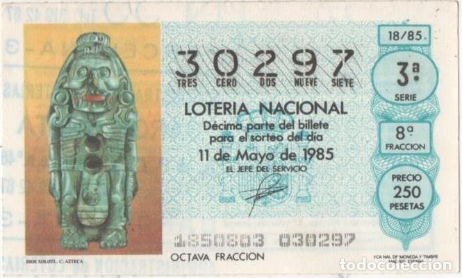 Postkarten: Loteria E00771: hoja n&ordm; 52. Loteria Nacional. N&ordm; 30297, serie 3&ordf;, fracci&oacute;n 8&ordf;, precio 250 pesetas, s
