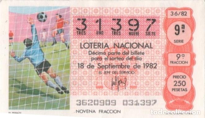Postkarten: Loteria E00640: hoja n&ordm; 43. Loteria Nacional. N&ordm; 31397, serie 9&ordf;, fracci&oacute;n 9&ordf;, precio 250 pesetas, s