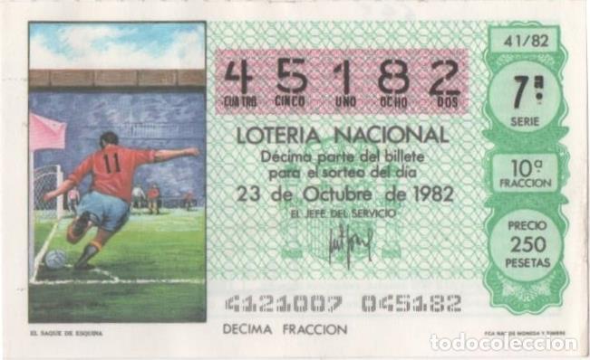 Postkarten: Loteria E00645: hoja n&ordm; 44. Loteria Nacional. N&ordm; 45182, serie 7&ordf;, fracci&oacute;n 10&ordf;, precio 250 pesetas,