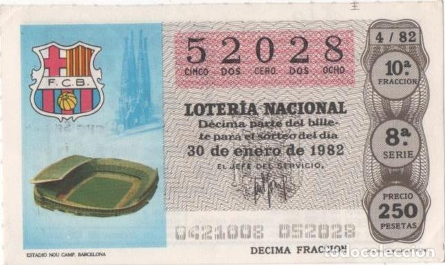 Postkarten: Loteria E00610: hoja n&ordm; 41. Loteria Nacional. N&ordm; 52028, serie 8&ordf;, fracci&oacute;n 10&ordf;, precio 250 pesetas,