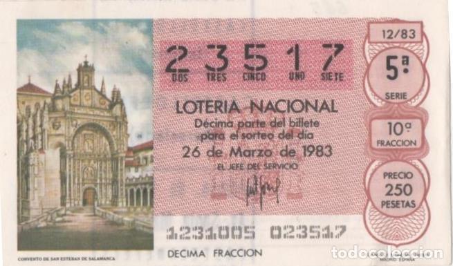 Postcards: Loteria E00665: hoja n&ordm; 45. Loteria Nacional. N&ordm; 23517, serie 5&ordf;, fracci&oacute;n 10&ordf;, precio 250 pesetas,
