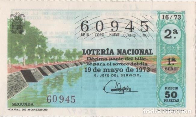 Postcards: Loteria E00190: hoja n&ordm; 15. Loteria Nacional. N&ordm; 60945, serie 1&ordf;, fracci&oacute;n 2&ordf;, precio 50 pesetas, so