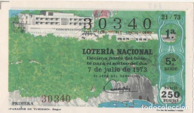 Postcards: Loteria E00195: hoja n&ordm; 15. Loteria Nacional. N&ordm; 30340, serie 5&ordf;, fracci&oacute;n 1&ordf;, precio 250 pesetas, s