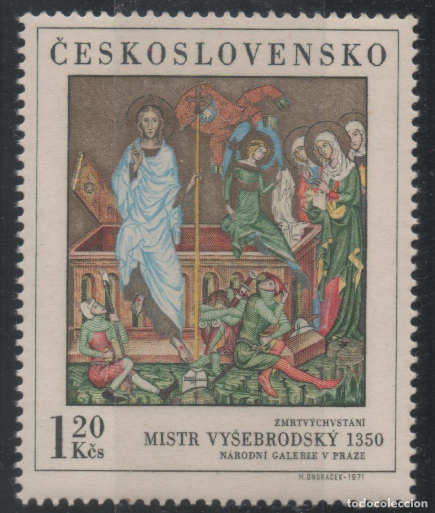 Postcards: Sello E01720: hoja 112, Checoslovaquia: Sello Multicolor, dentado. Pinturas de la Galer&iacute;a Nacional d