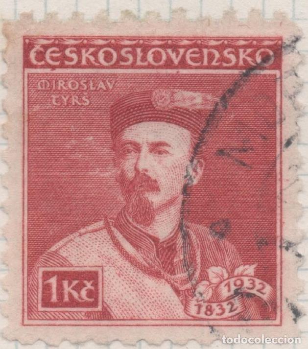 Postkarten: Sello E00154: hoja 14, Checoslovaquia: Sello Rojo oscuro dentado. Aniv. Sw Miroslav Tyrs fundador de