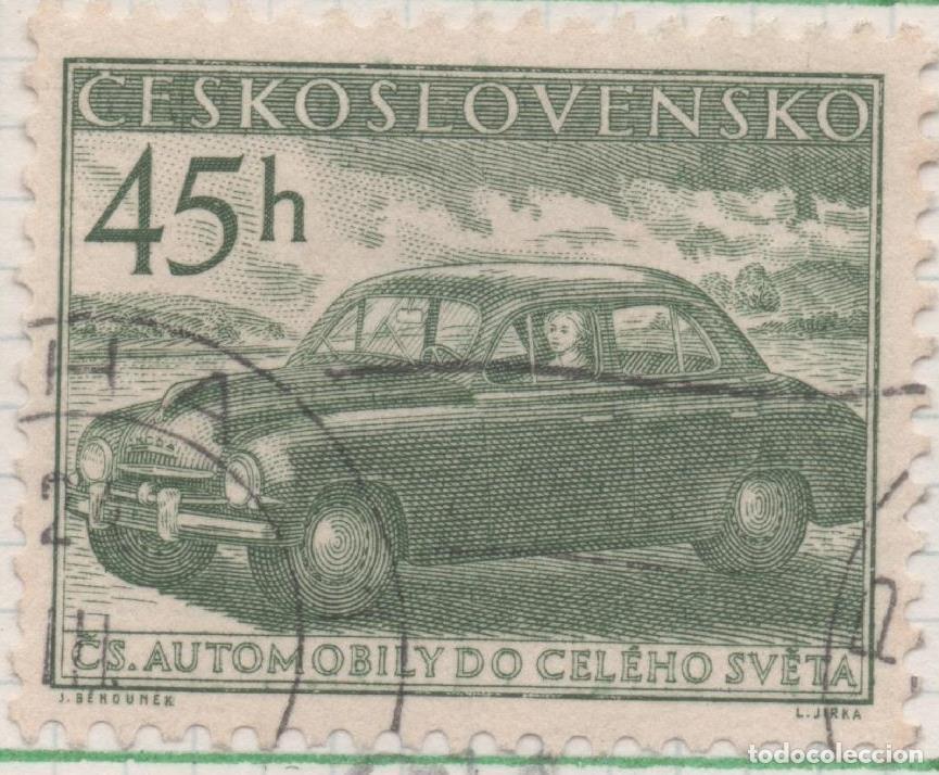 Postcards: Sello E00678: hoja 47, Checoslovaquia: Sello Verde dentado. Propaganda para la Exportaci&oacute;n, 45 Hale