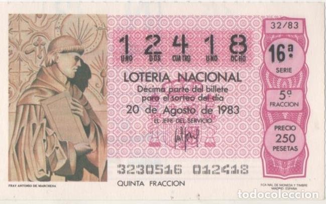 Postkarten: Loteria E00685: hoja n&ordm; 46. Loteria Nacional. N&ordm; 12418, serie 16&ordf;, fracci&oacute;n 5&ordf;, precio 250 pesetas,
