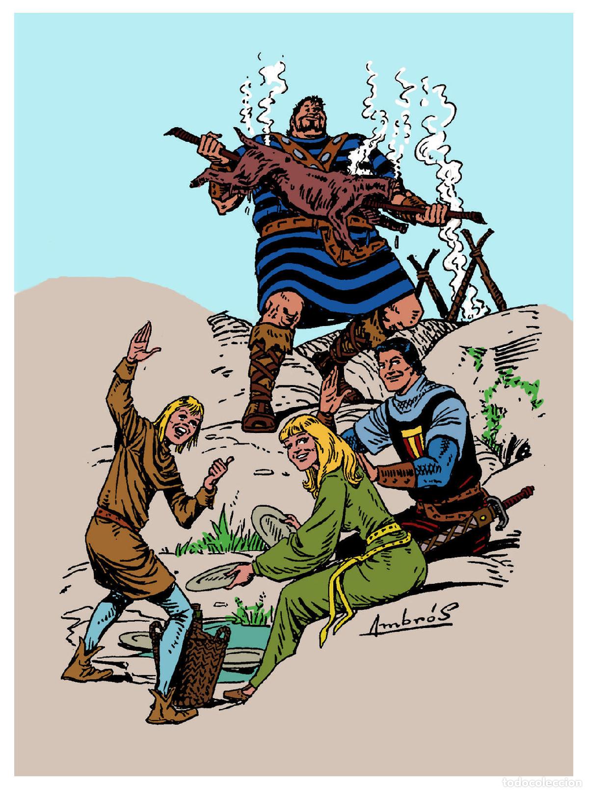 Postales: Postal / Postcard: El Boletin serie 6 numero 01 de 12: El Capitan Trueno, dibujos de Ambros - Silves