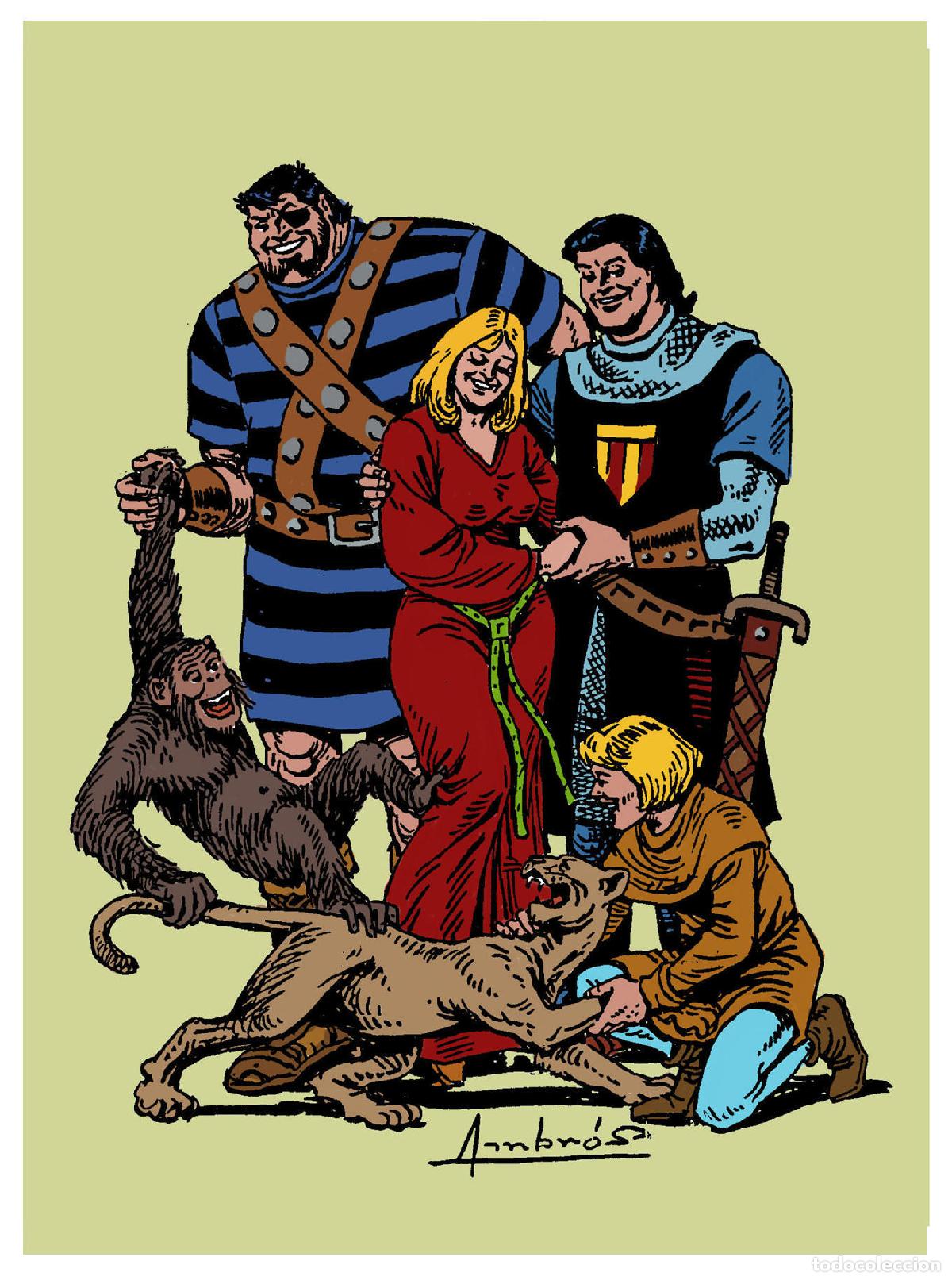 Postcards: Postal / Postcard: El Boletin serie 6 numero 03 de 12: El Capitan Trueno, dibujos de Ambros - Silves