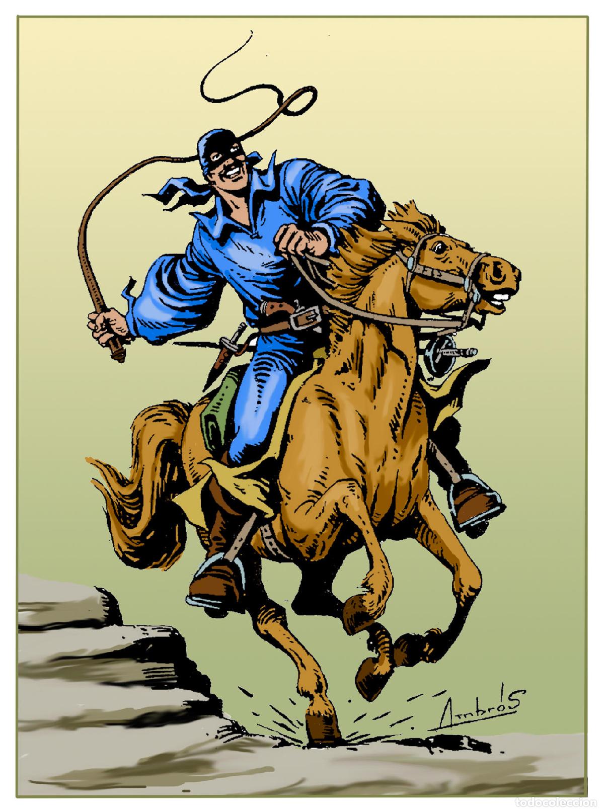 Postcards: Postal / Postcard: El Boletin serie 12 numero 08: El Jinete Fantasma , serie Heroes a Caballo - Sil