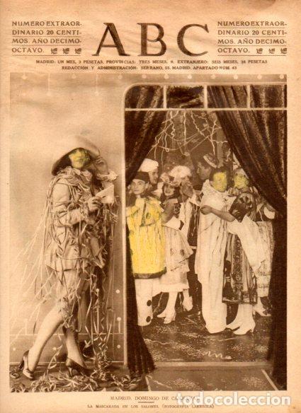 Postkarten: LAMINA V52217: Domingo de Carnaval en Madrid, portada de ABC
