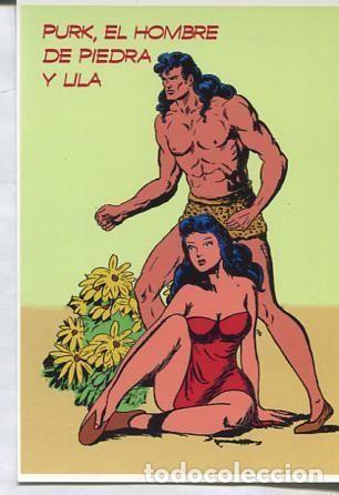 Postkarten: Postal / Postcard: El Boletin serie 3: Purk el hombre de piedra y Ula (parejas del comic clasico esp