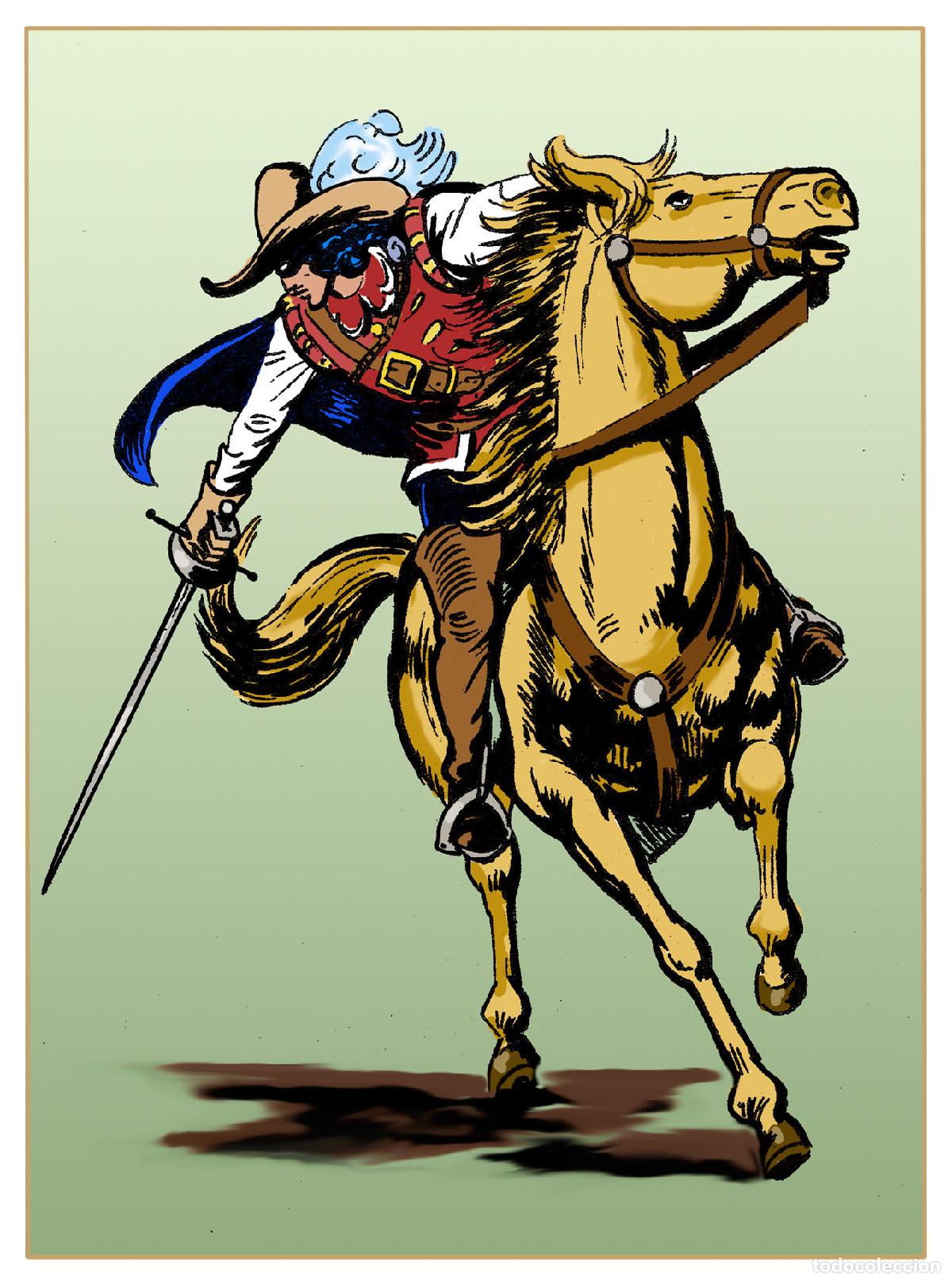 Postkarten: Postal / Postcard: El Boletin serie 12 numero 05: El Espadachin Enmascarado , serie Heroes a Caballo