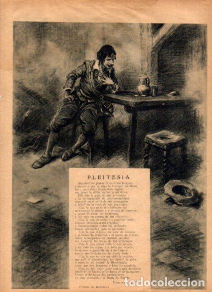 Cartoline: LAMINA V52037: Pleitesia por Marciano Zurita, dibujo por S. Regidor