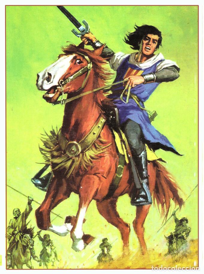 Postkarten: Postal / Postcard: El Boletin serie 12 numero 02: El Capitan Trueno , serie Heroes a Caballo - Silve