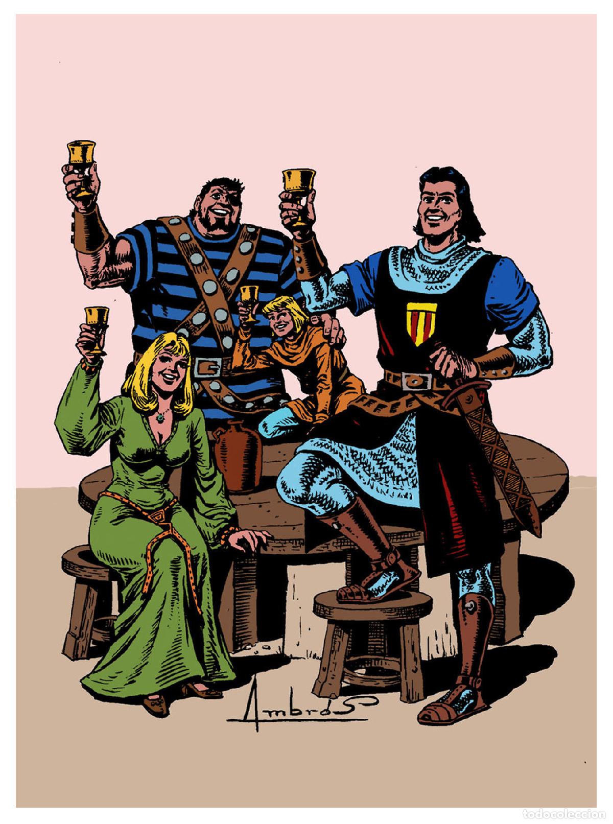 Postkarten: Postal / Postcard: El Boletin serie 6 numero 07 de 12: El Capitan Trueno, dibujos de Ambros - Silves