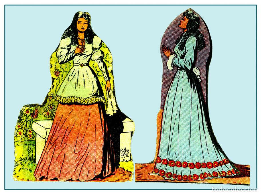 Cartoline: Postal / Postcard: El Boletin serie 8: El Guerrero del Antifaz, recortable numero 04: Ana Maria, Con