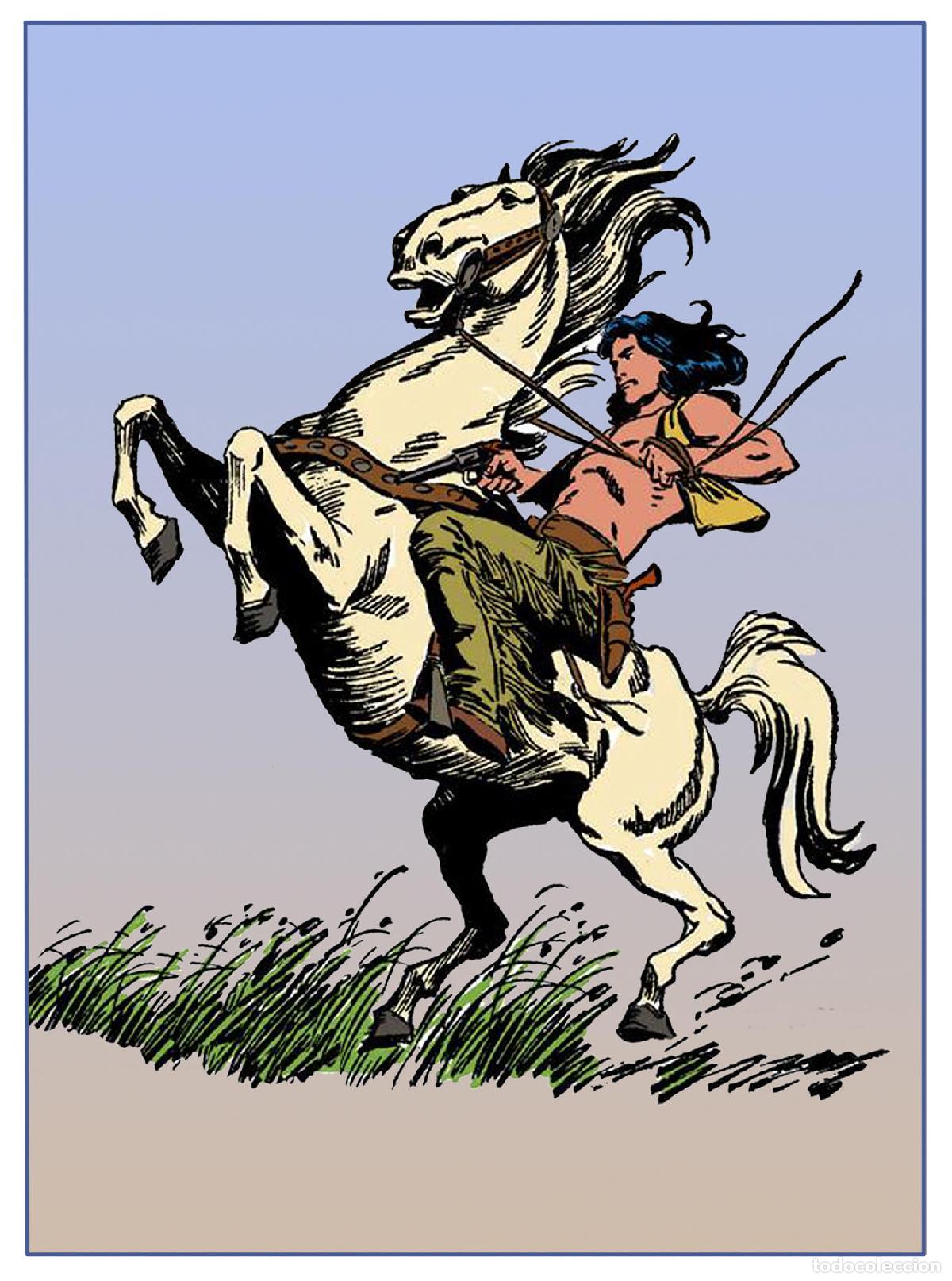 Postales: Postal / Postcard: El Boletin serie 12 numero 01: Apache , serie Heroes a Caballo - Silvestre Moreno
