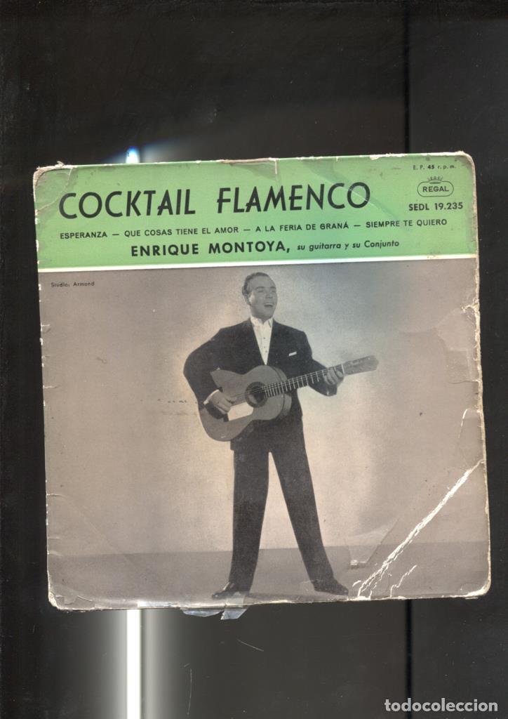 Postais: Funda Disco 45 rpm: Cocktail flamenco de Enrique Montoya. SOLO SE VENDE LA FUNDA -