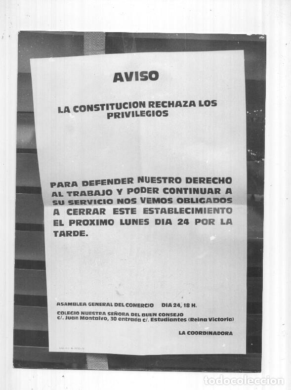 Postais: Foto Prensa numero 113: Cartel cierre comercial en Madrid - Varios