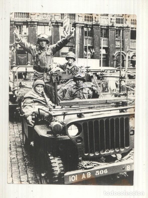 Postales: Foto prensa numero 040: Liberacion de Bruselas por tropas aliadas - Varios