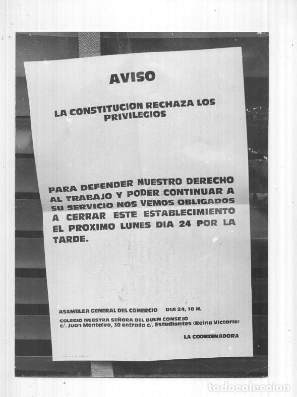 Postales: Foto Prensa numero 120: Carte cierre comercios en Madrid - Varios