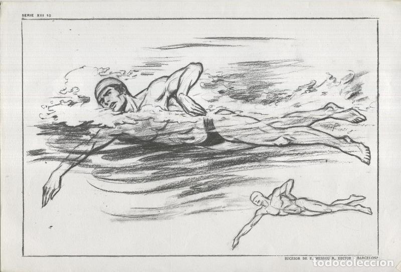 Cartoline: Lamina Emilio Freixas numerada 14: natacion - Varios