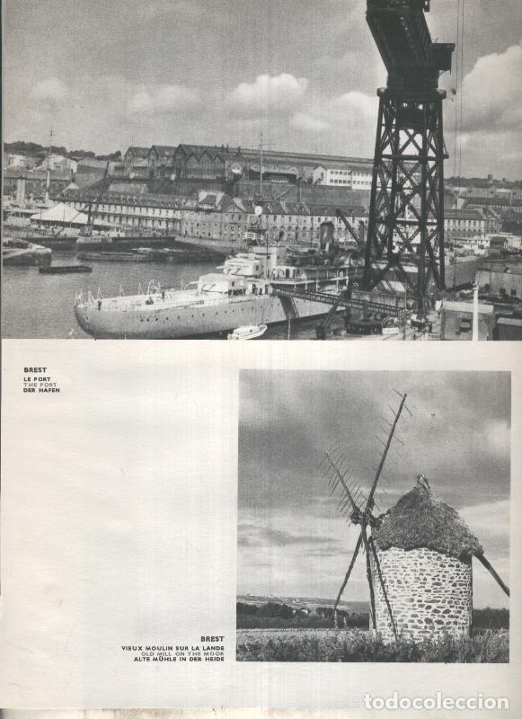 Postkarten: Lamina: La Bretagne: Brest: Le Port y Moulin sur la lande - Varios