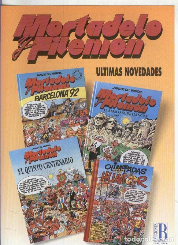 Postales: Folleto Propaganda Ediciones B: Mortadelo y Filemon - Varios