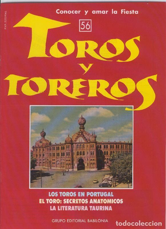 Cartes Postales: Portada fasciculo Toros y Toreros numero 56 - Varios