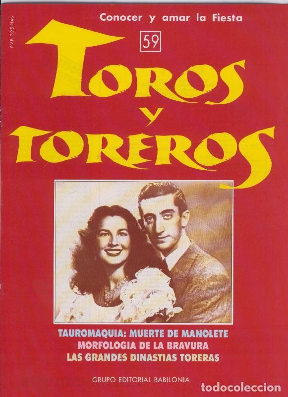 Cartes Postales: Portada fasciculo Toros y Toreros numero 59 - Varios