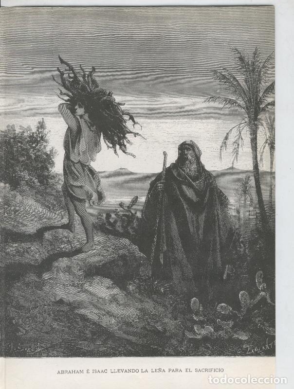 Postkarten: Lamina de Gustavo Dore: Abraham e Isaac llevando la le&ntilde;a para el sacrificio - Varios