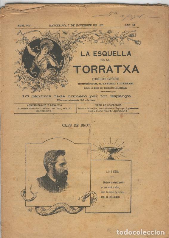 Postkarten: La esquella de la Torratxa numero 0669 del 7 noviembre 1891 - Varios