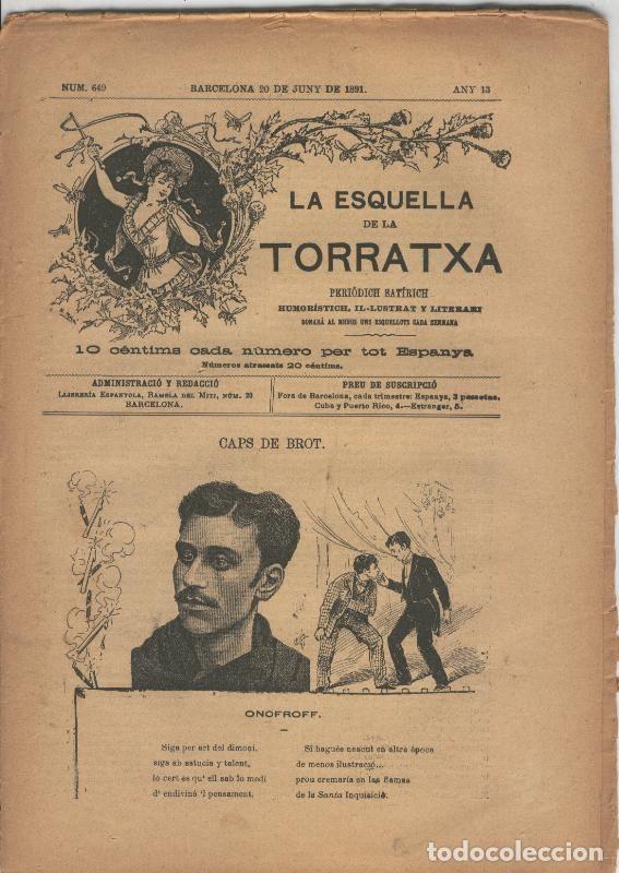 Postkarten: La esquella de la Torratxa numero 0649 del 20 junio 1891 - Varios