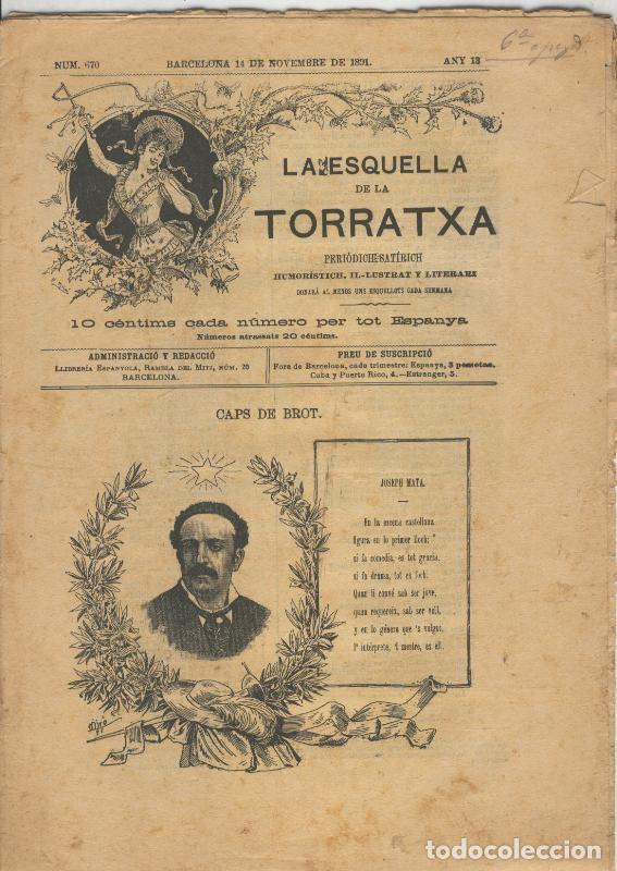Postkarten: La esquella de la Torratxa numero 0670 del 14 noviembre 1891 - Varios