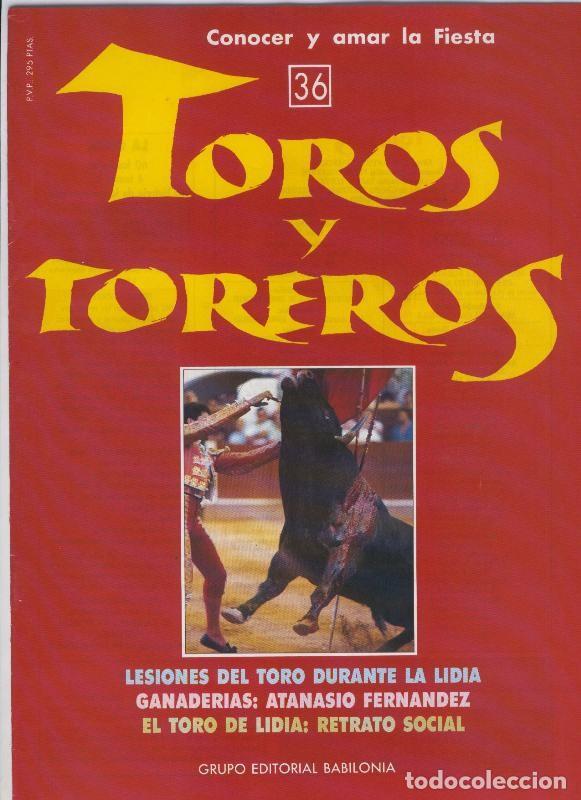 Postales: Portada fasciculo Toros y Toreros numero 36 - Varios