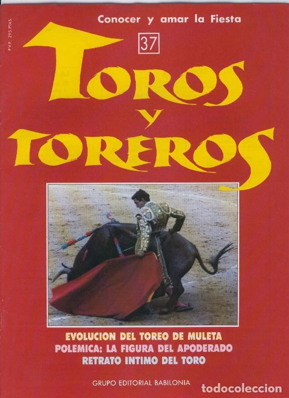 Postales: Portada fasciculo Toros y Toreros numero 37 - Varios