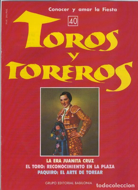 Postales: Portada fasciculo Toros y Toreros numero 40 - Varios