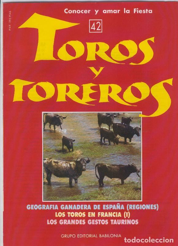 Postales: Portada fasciculo Toros y Toreros numero 42 - Varios