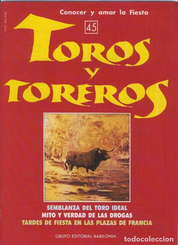 Postales: Portada fasciculo Toros y Toreros numero 45 - Varios