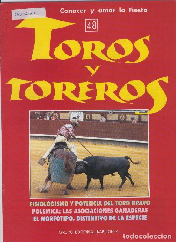 Postales: Portada fasciculo Toros y Toreros numero 48 - Varios