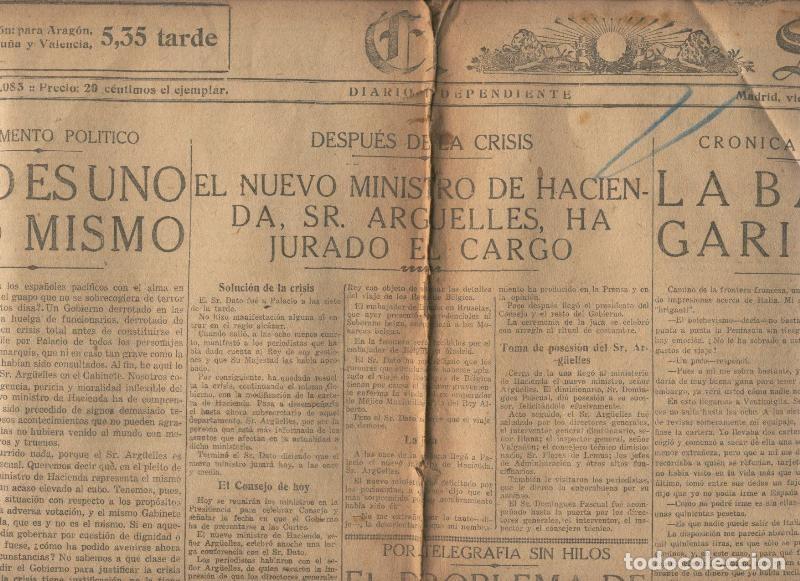 Postais: Lamina numerada 038: Diario Sol Madrid viernes 28.enero 1921 - Varios