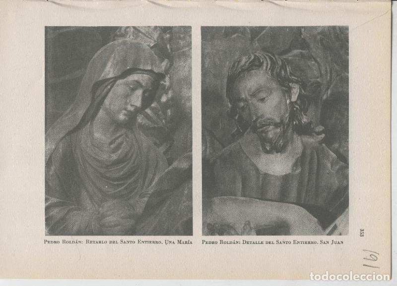 Postcards: Arte Hispanico lamina numerada 191: Maria y San Juan del retablo del santo entierro de Pedro Roldan
