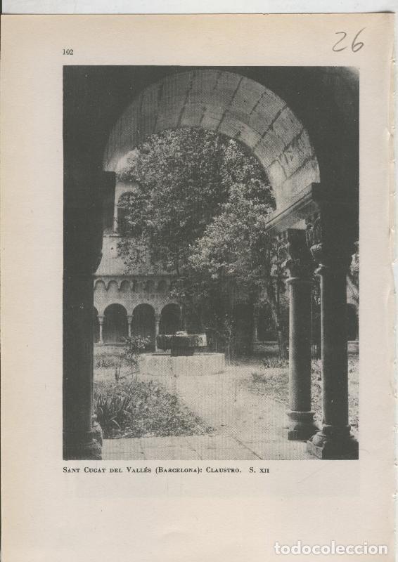 Cartoline: Arte Hispanico lamina numerada 026: Claustro del monasterio de Sant Cugat de Valles, Barcelona - Var