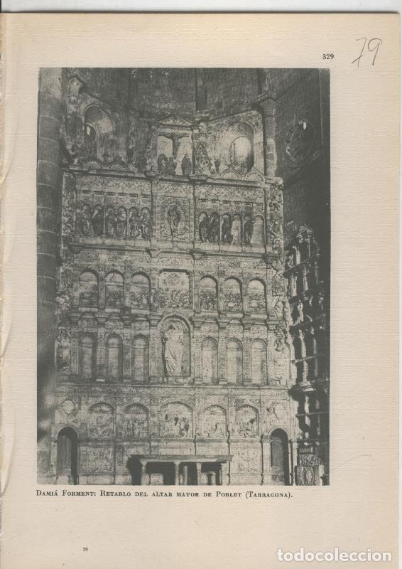 Postais: Arte Hispanico lamina numerada 079: Retablo del Altar Mayor de Poble,Tarragona de Damia Forment - Va