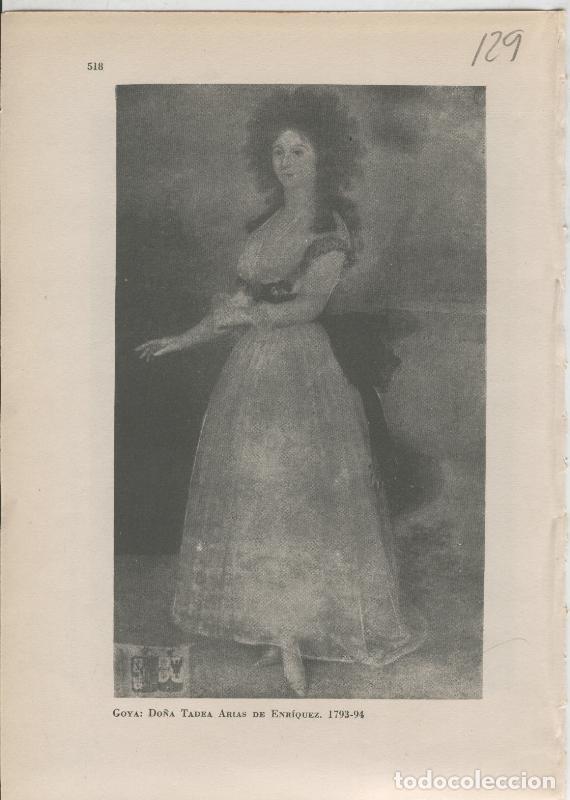 Postais: Arte Hispanico lamina numerada 129: Goya: Do&ntilde;a Tadea Arias de Enriquez - Varios
