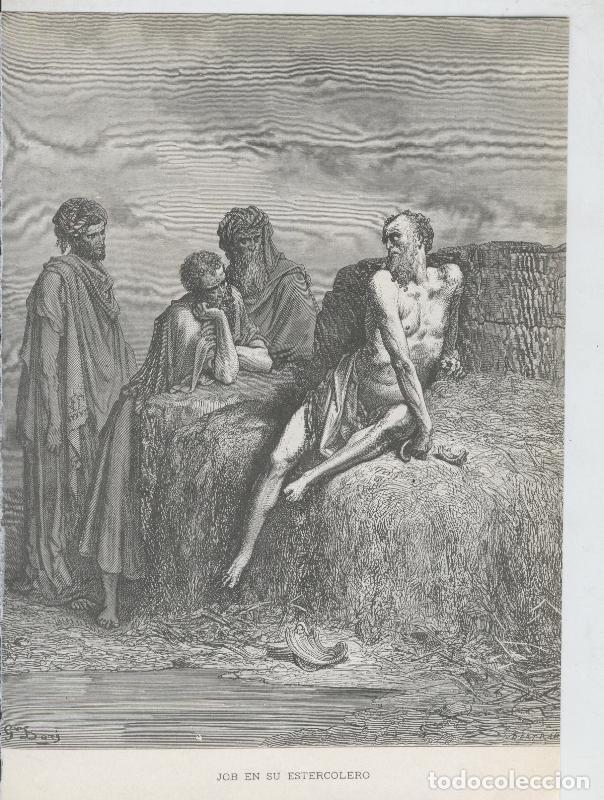 Postales: Lamina de Gustavo Dore: Job en su estercolero - Varios