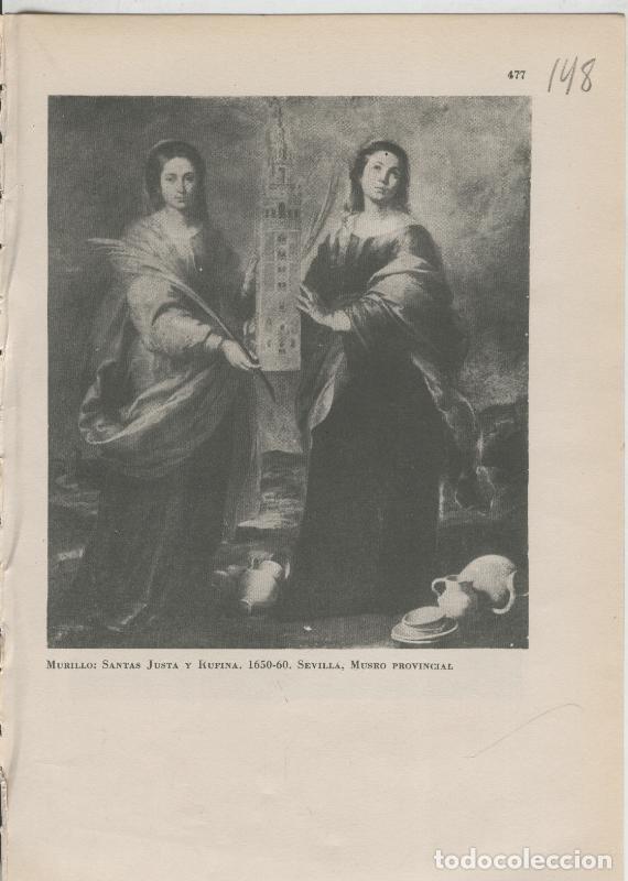 Postais: Arte Hispanico lamina numerada 148: Murillo: Santas Justas y Rufina - Varios