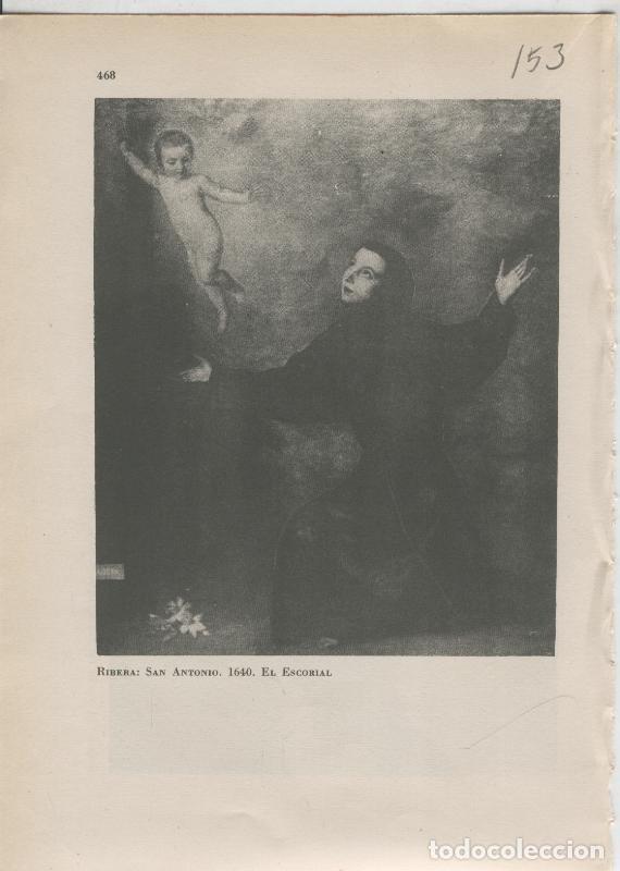 Postales: Arte Hispanico lamina numerada 153: Ribera: San Antonio, El Escorial - Varios