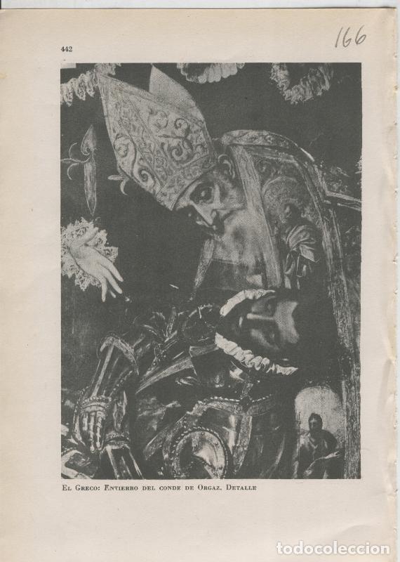 Postales: Arte Hispanico lamina numerada 166: El Greco: Entierro del conde de Orgaz - Varios
